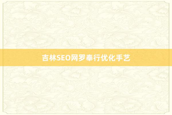 吉林SEO网罗奉行优化手艺