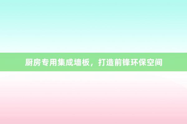 厨房专用集成墙板，打造前锋环保空间